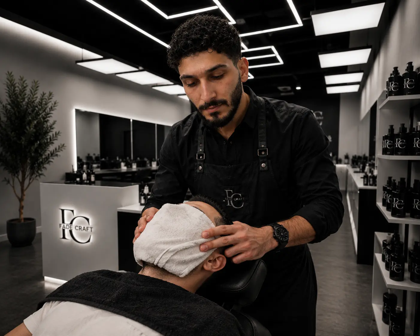 Hot towel shave in Kitchener